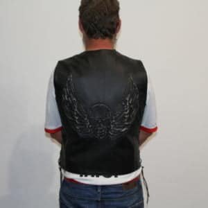 motorcycle leather vest