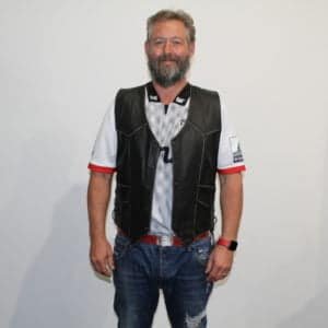 motorcycle leather vest