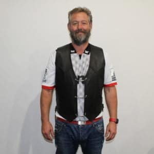 motorcycle leather vest