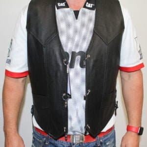motorcycle leather vest