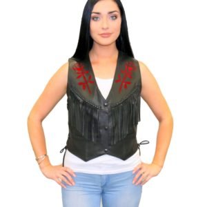 Leather vest for women