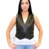 women's fashion leather vest