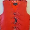 crocodile print leather vest