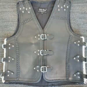 custom leather vest