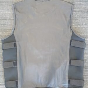 black leather vest