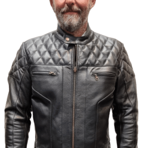 diamond leather jacket