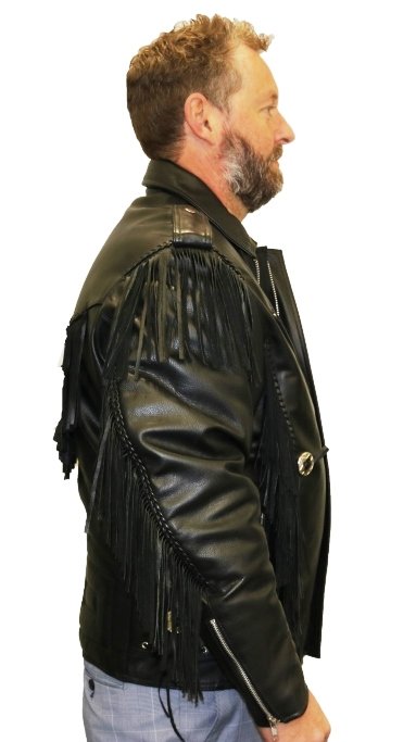 Fringed Motorcycle Leather Jacket - Leather Direct