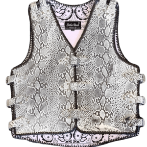 snakeskin leather vest